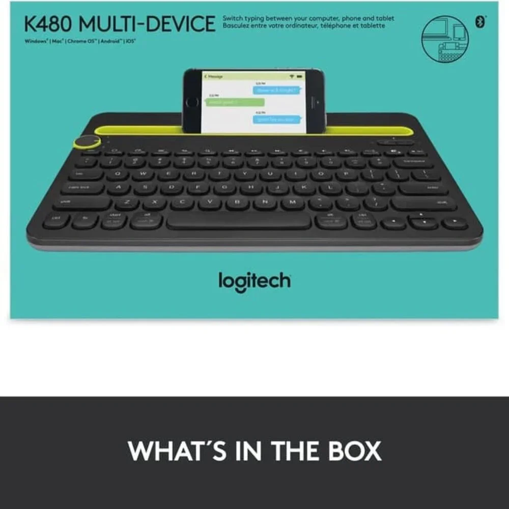 Logitech K480 Bluetooth Wireless Mini Multi-Device Keyboard NEW